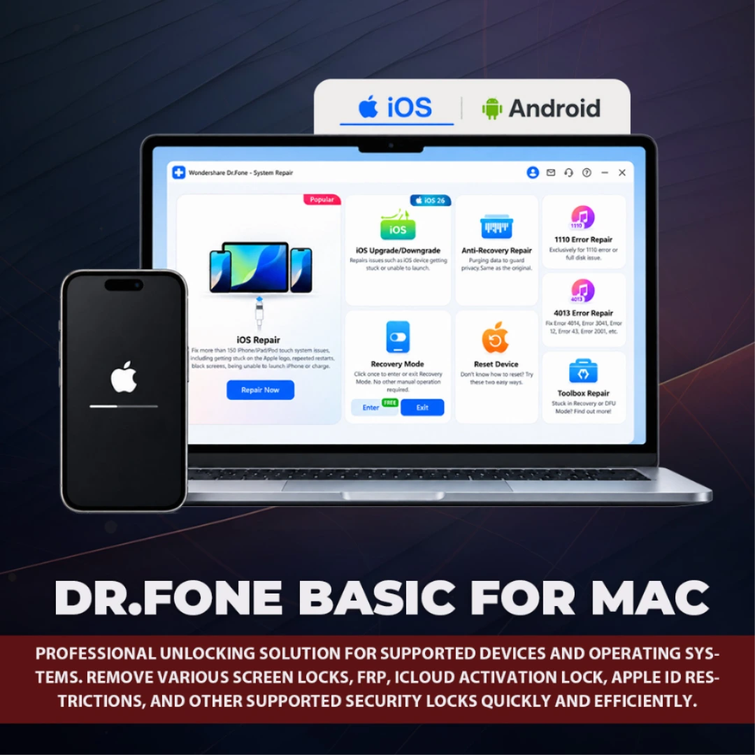 Dr.Fone - WhatsApp Transfer ( iOS And Android ) 1 Year License | 10 Mobile Devices 1 PC